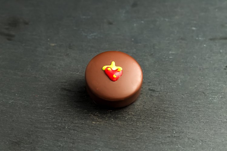 Kaffeehaus Gräfe - Erdbeere-Karamellpraline